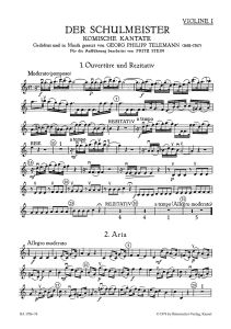 Der Schulmeister (Violin I)
