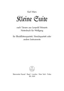 Little Suite on Dances from Leopold Mozart's Notebook for Wolfgang (Full Score)