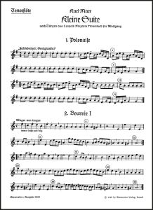 Little Suite on Dances from Leopold Mozart's Notebook for Wolfgang (Tenor Recorder)