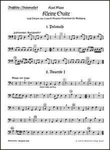 Little Suite on Dances from Leopold Mozart's Notebook for Wolfgang (Bass Recorder/Cello)
