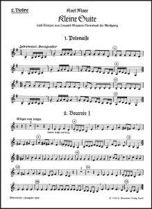Little Suite on Dances from Leopold Mozart's Notebook for Wolfgang (Violin II)