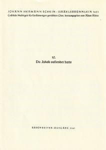 Da Jakob vollendet hatte: Motet No.10 from Israelsbrünnlein