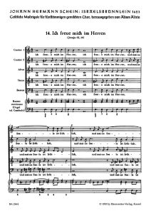 Ich freue mich im Herren: Motet No.14 from Israelsbrünnlein