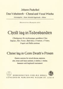 Christ lag in Todesbanden (Christ lay in grim death's prison) (Full Score)