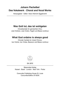 Was Gott Tut, Das Ist Wohlgetan (What God Ordains is Always Good) Score