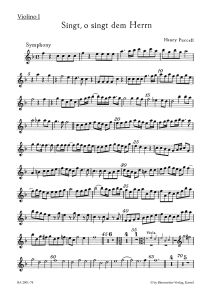 O Sing Unto the Lord (Singt, o singt dem Herrn) (Violin I)