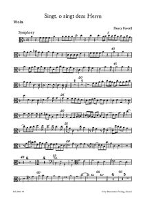 O Sing Unto the Lord (Singt, o singt dem Herrn) (Viola)