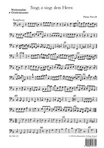 O Sing Unto the Lord (Singt, o singt dem Herrn) (Cello/Bass)