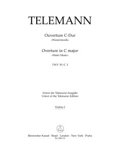 Overture in C major (TWV 55: C3) (Water Music) (Violin I)