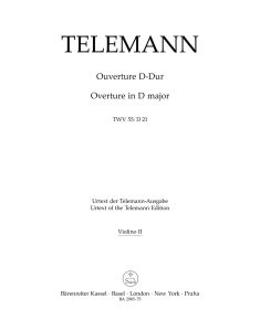Overture in D (TWV 55: D21) Violin II