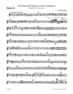 Overture Des Nations Anciens et Modernes (TWV 55: G4) Violin II