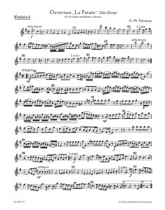 Overture in G: La Putain (TWV 55: G1) Violin I