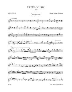 Overture and Conclusion for 2 Flutes, Strings & Basso continuo in E minor (TWV 55:e1) (Violin I)