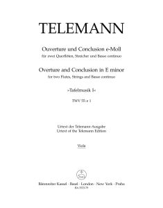 Overture and Conclusion for 2 Flutes, Strings & Basso continuo in E minor (TWV 55:e1) (Viola)