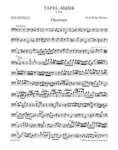Overture and Conclusion for 2 Flutes, Strings & Basso continuo in E minor (TWV 55:e1) (Cello)