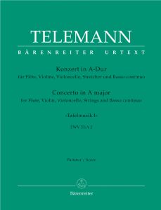 Concerto for Flute, Violin, Violoncello, Strings & Basso Continuo in A major (TWV 53:A2) (Score)