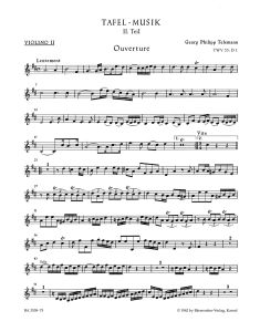 Overture and Conclusion in D major (TWV 55:D1) (Violin II)