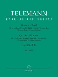 Quartet for two Flutes, Recorder, Violoncello and Basso continuo in D minor (TWV 43:d1)