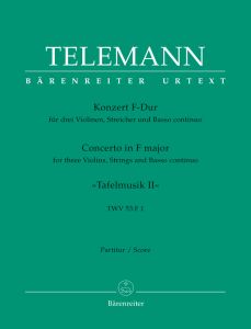 Concerto in F major for 3 Violins (TWV 53:F1) (Full Score)