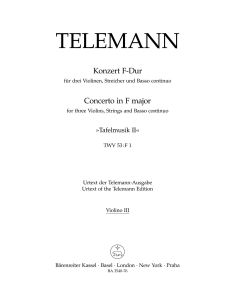Concerto in F major for 3 Violins (TWV 53:F1) (Violin Solo III)