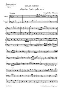 Du aber, Daniel, gehe hin (Funeral Cantata) (Cello/Bass)