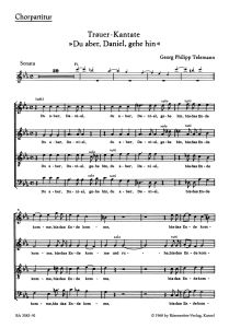 Du aber, Daniel, gehe hin (Funeral Cantata) (Choral Score)