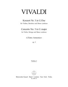 Concerto for Violin in G major Op.3/3 (RV 310) (Violin I)