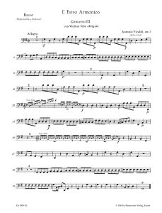 Concerto for Violin in G major Op.3/3 (RV 310) (Cello/Bass)