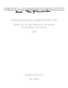 Musique Pour Les Soupers du Roi Ubu Ballet Noir