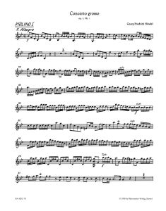 Concerto grosso in B-flat major Op.3/1 (HWV 312) (Violin I)