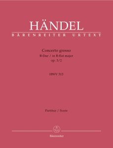 Concerto grosso in B-flat major Op.3/2 (HWV 313) (Full Score, paperback)