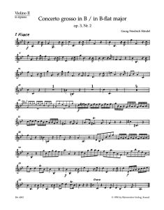 Concerto grosso in B-flat major Op.3/2 (HWV 313) (Violin II)