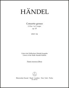 Concerto grosso in G major Op.3/3 (HWV 314) (Flute/Oboe)