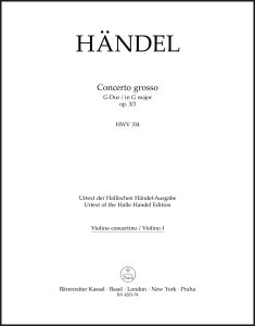 Concerto grosso in G major Op.3/3 (HWV 314) (Violin I)