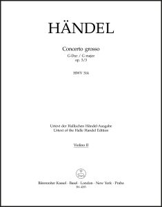 Concerto grosso in G major Op.3/3 (HWV 314) (Violin II)