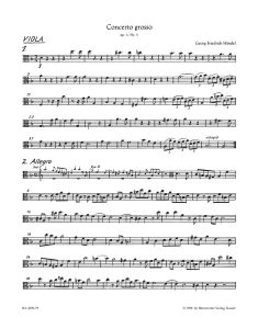 Concerto grosso in D minor Op.3/5 (HWV 316) (Viola)