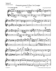 Concerto grosso in G major Op.6/1 (HWV 319) (Violin II)