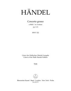 Concerto grosso in A minor Op.6/4 (HWV 322) (Viola)