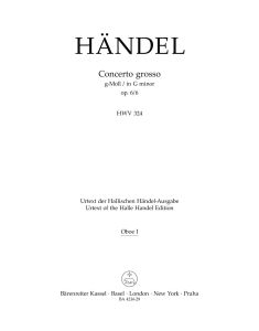 Concerto grosso in G minor Op.6/6 (HWV 324) (Oboe I)
