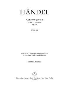 Concerto grosso in G minor Op.6/6 (HWV 324) (Violin II)