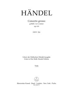 Concerto grosso in G minor Op.6/6 (HWV 324) (Viola)
