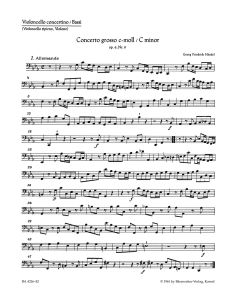 Concerto grosso in C minor Op.6/8 (HWV 326) (Cello/Bass)