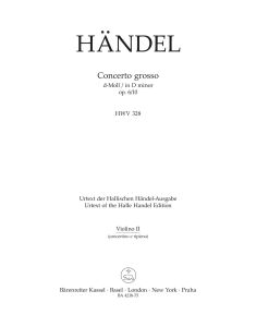 Concerto grosso in D minor Op.6/10 (HWV 328) (Violin II)