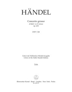 Concerto grosso in D minor Op.6/10 (HWV 328) (Viola)