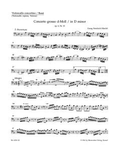 Concerto grosso in D minor Op.6/10 (HWV 328) (Cello/Bass)
