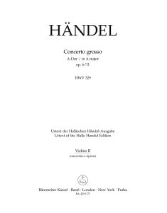 Concerto grosso in A major Op.6/11 (HWV 329) (Violin II)