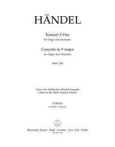 Concerto for Organ No.13 in F major (HWV 295) (The Cuckoo and the Nightingale) (Cembalo)