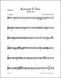 Concerto for Organ No.13 in F major (HWV 295) (The Cuckoo and the Nightingale) (Violin II)