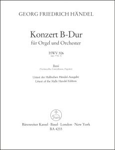 Concerto for Organ in B-flat major Op.7/1 (HWV 306) (Cello/Bass)