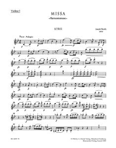 Mass in B-flat major (Harmonie-Messe) (HobXXII:14) (Violin I)